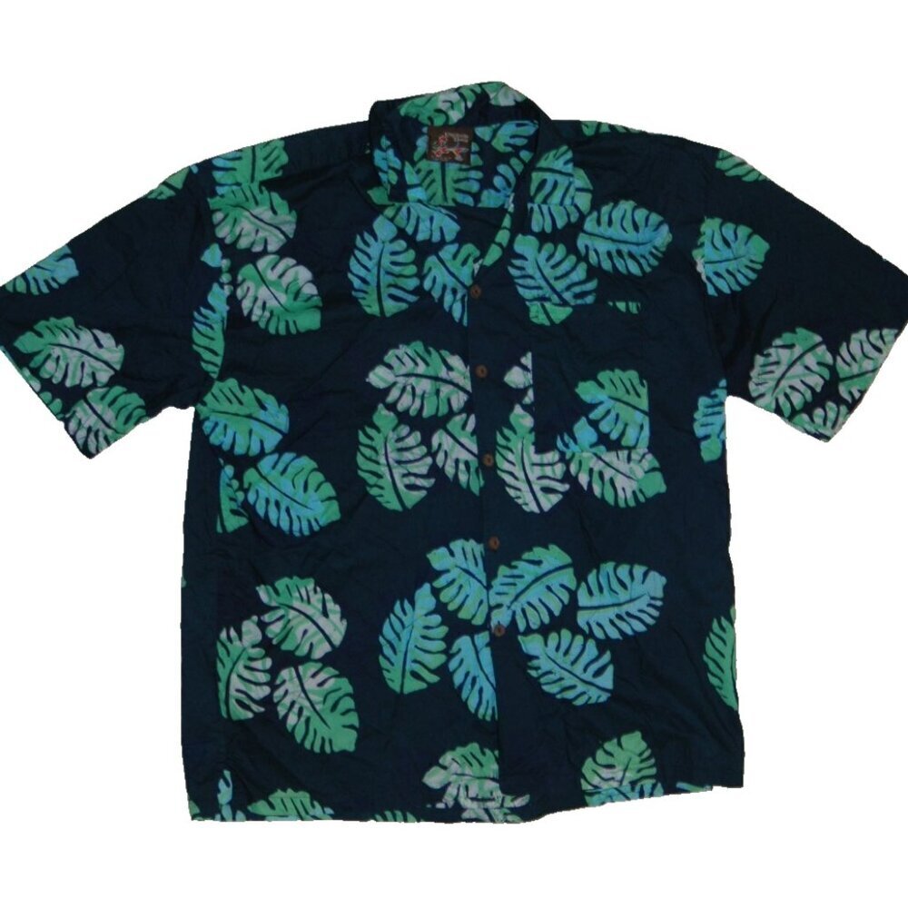 Caribelle Batik Men's Shirt L Hawaiian Caribbean Tropical Vintage - Picture 7 of 7